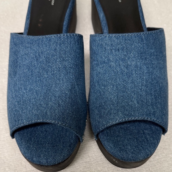 Rag & Bone Mara Blue Denim Platform Clogs Size 39 or US 9 - Picture 6 of 16